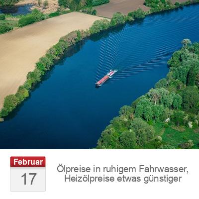 Ölpreise in ruhigem Fahrwasser, Heizölpreise etwas günstiger