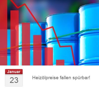  Heizölpreise fallen spürbar!