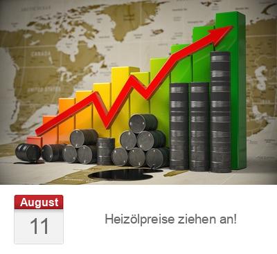 Heizölpreise ziehen an!