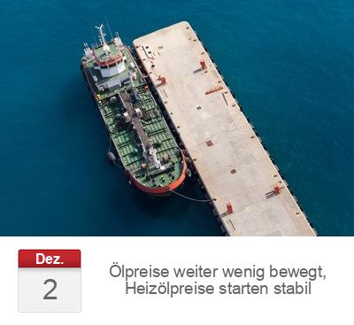 Ölpreise weiter wenig bewegt, Heizölpreise starten stabil