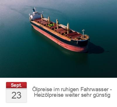 Ölpreise im ruhigen Fahrwasser - Heizölpreise weiter sehr günstig