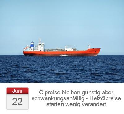 Ölpreise bleiben günstig aber schwankungsanfällig - Heizölpreise starten wenig verändert