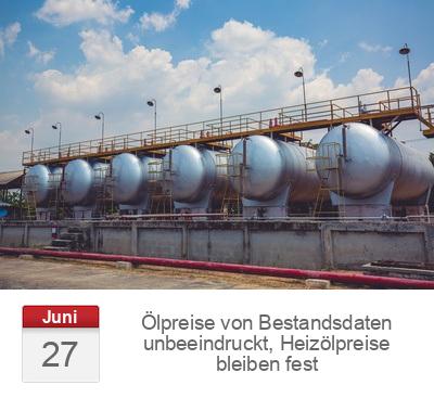Ölpreise von Bestandsdaten unbeeindruckt, Heizölpreise bleiben fest