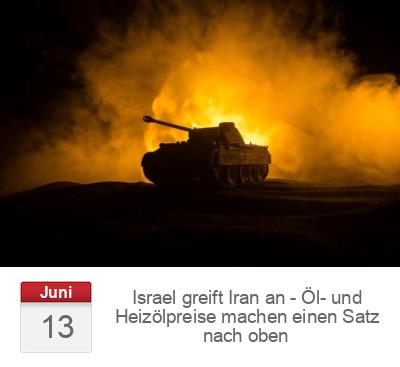 Israel greift Iran an - Öl- und Heizölpreise machen einen Satz nach oben