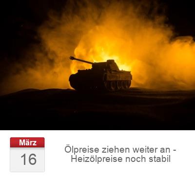 Ölpreise ziehen weiter an - Heizölpreise noch stabil