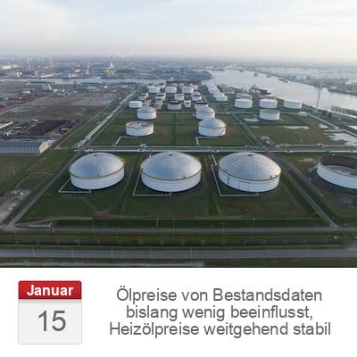Ölpreise von Bestandsdaten bislang wenig beeinflusst, Heizölpreise weitgehend stabil