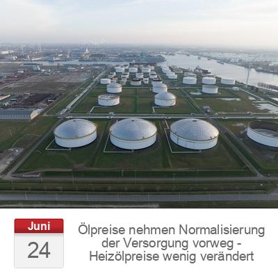 Ölpreise nehmen Normalisierung der Versorgung vorweg - Heizölpreise wenig verändert