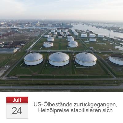 US-Ölbestände zurückgegangen, Heizölpreise stabilisieren sich