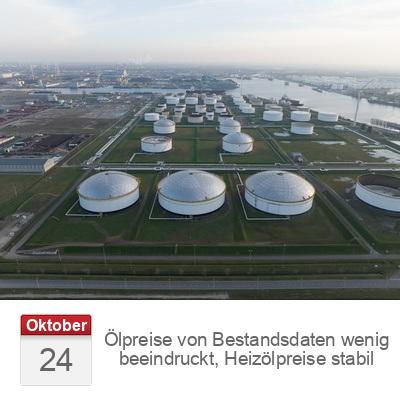 Ölpreise von Bestandsdaten wenig beeindruckt, Heizölpreise stabil