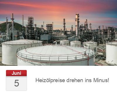 Heizölpreise drehen ins Minus!