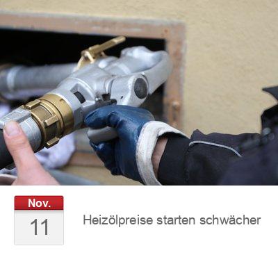 Heizölpreise starten schwächer