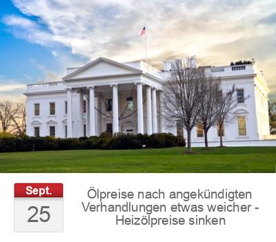 Ölpreise nach angekündigten Verhandlungen etwas weicher - Heizölpreise sinken